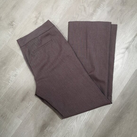 Anne Taylor Factory Ladies Size 12 Dark Rose Slight Flare Dress Pants - Picture 8 of 12